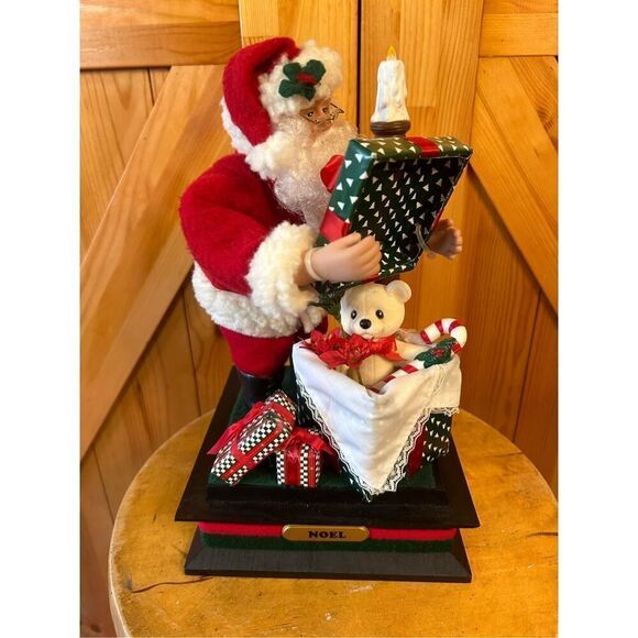 Holiday Creations Noel Santa musical with light display 1995 Works - Picture 1 of 12